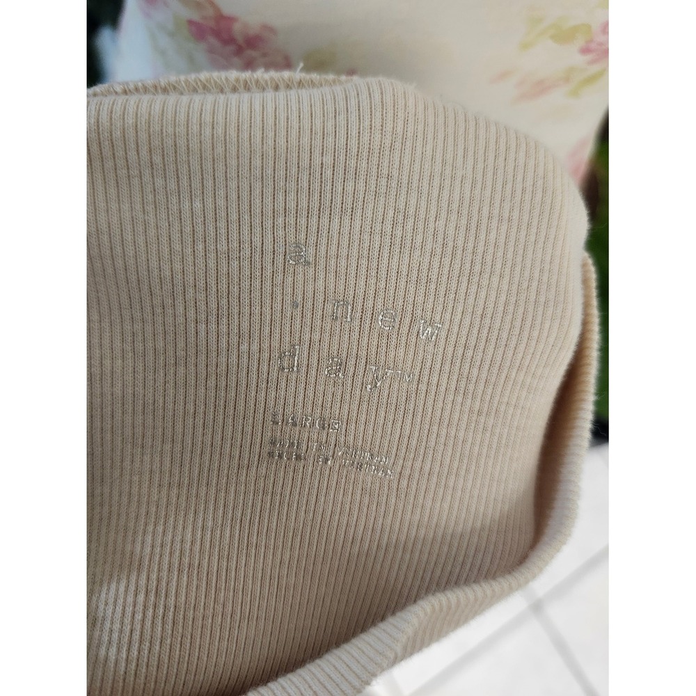 a new day Cream Short Sleeve Mock Neck Bodysuit - Picture 6 of 6